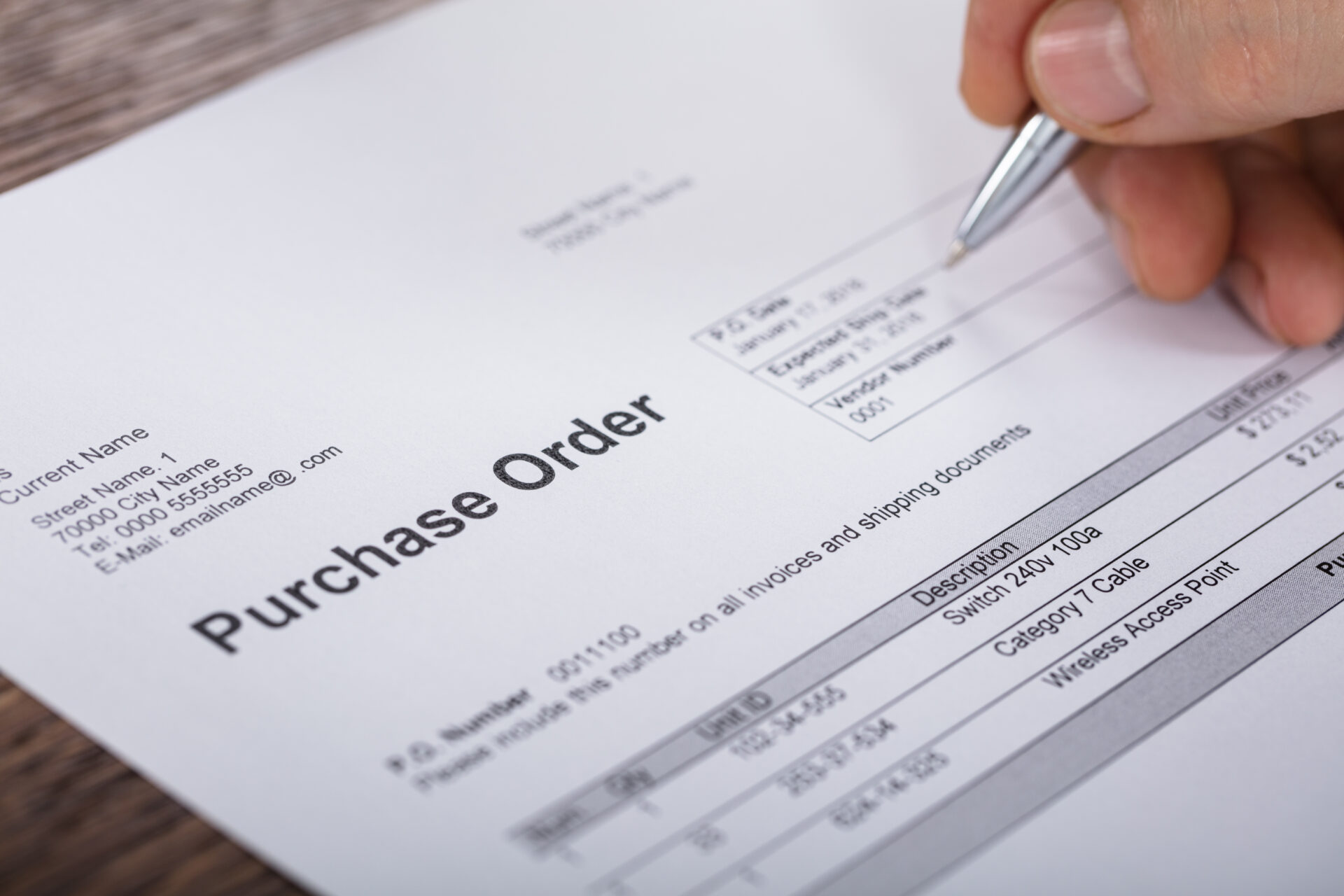 purchase order